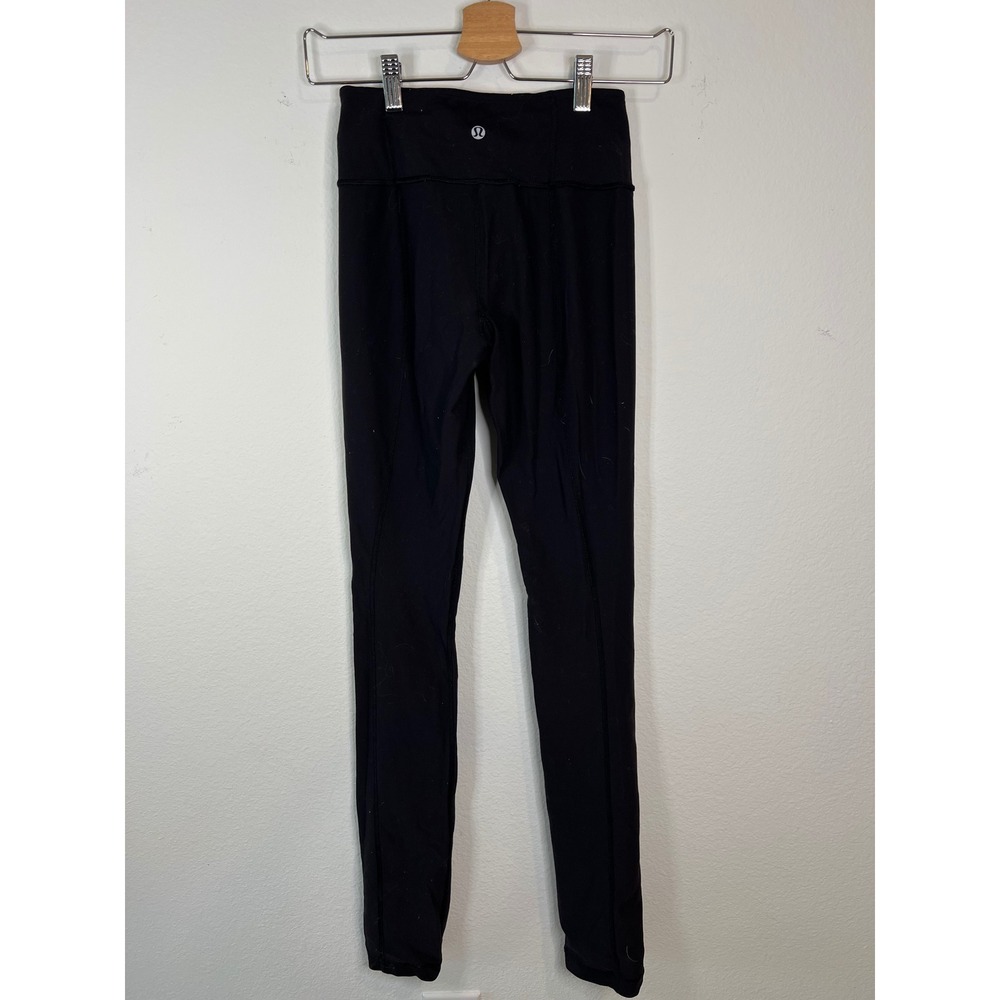 Vintage Reversible Lululemon Womens Leggings Colorblock Waistband Black Size 2